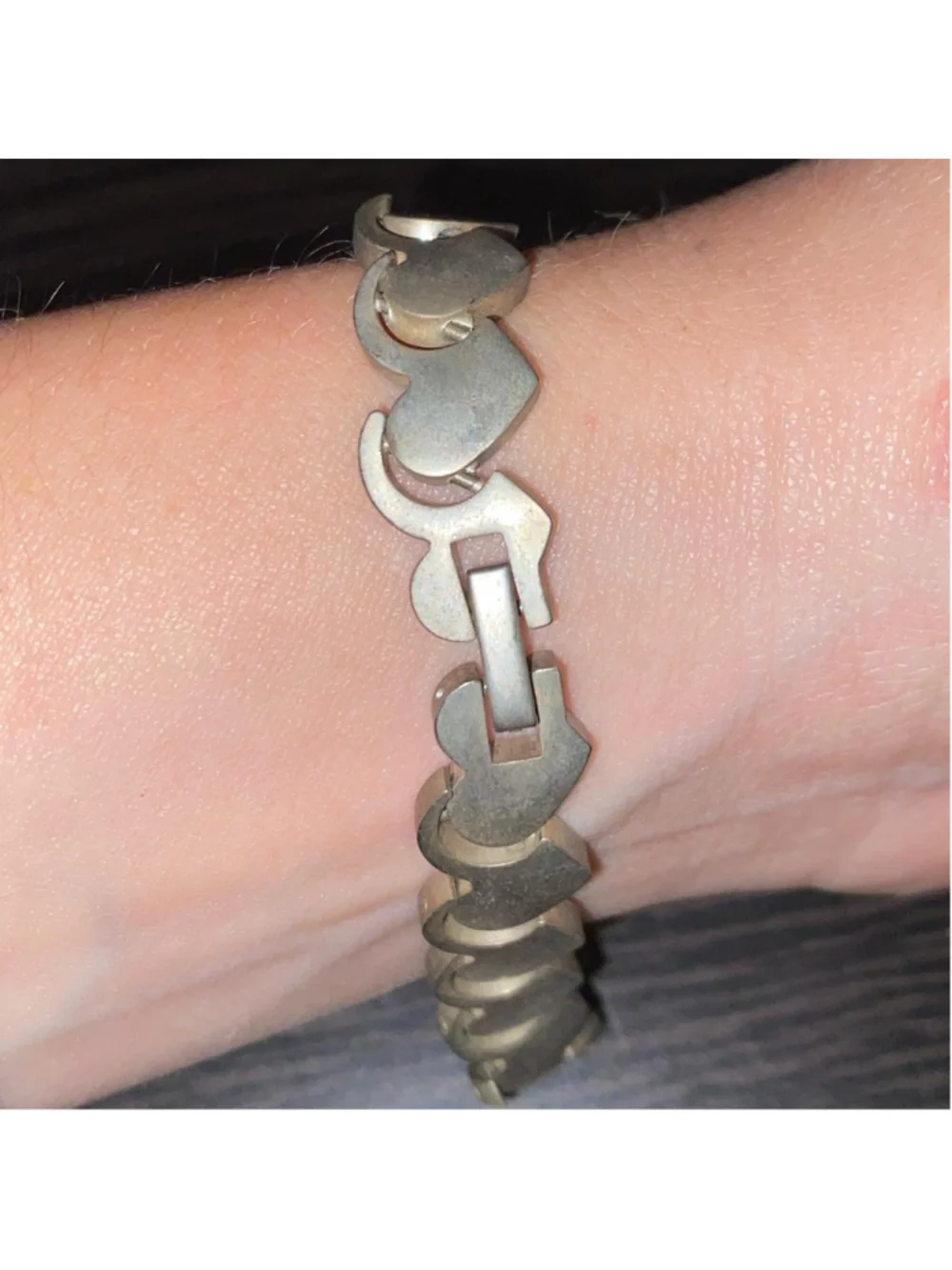 Silver heart vintage bracelet🤍